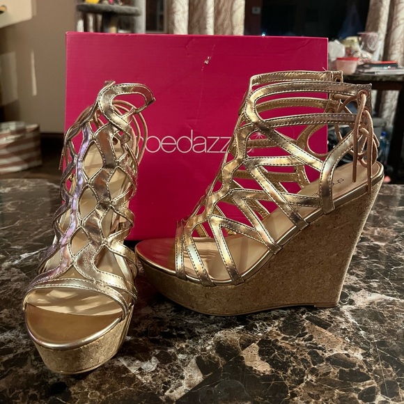 Rose gold Wedge sandal - Picture 2 of 2